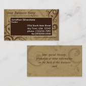 ユニークなチョコレート渦巻の名刺 名刺 (正面/裏面)