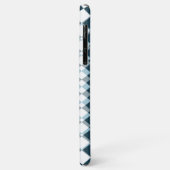 ユニークなティールブルーグレー正方形モザイクアートパターン Case-Mate iPhoneケース (裏面/左)