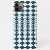 ユニークなティールブルーグレー正方形モザイクアートパターン Case-Mate iPhoneケース (裏面)