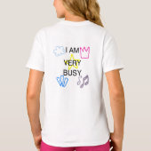 ユニークなデザインでとても忙しい Tシャツ (裏面)