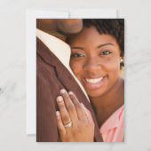 ユニークなデザインの無料ドリンク フラワー フォト ウェディング セーブザデート (裏面)