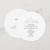 ユニークなニューヨークの結婚式QRコード招待状 招待状 (正面/裏面)