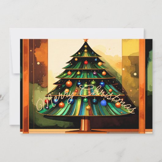 ユニークなハッピー ホリデー クリスマス ツリー (正面)