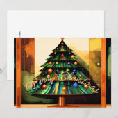 ユニークなハッピー ホリデー クリスマス ツリー (正面/裏面)