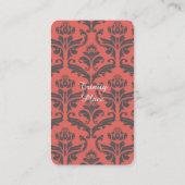 ユニークなハートのトランプ柄　オシャレでユニーク 名刺 (裏面)