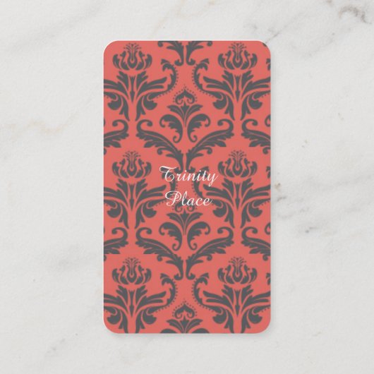 ユニークなハートのトランプ柄　オシャレでユニーク 名刺 (裏面)