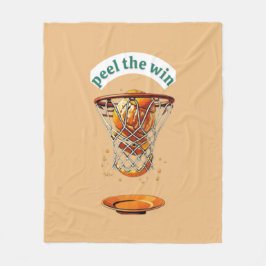 ユニークなバスケットボール愛好家へのギフト「Peel the Win」 フリースブランケット