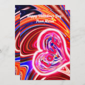 ユニークなバレンタインのアブストラクト カラーカード シーズンカード (正面/裏面)