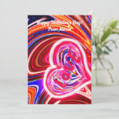 ユニークなバレンタインのアブストラクト カラーカード シーズンカード (スタンド正面)