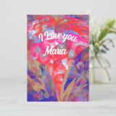 ユニークなバレンタインのアブストラクト カラーカード シーズンカード (スタンド正面)