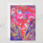 ユニークなバレンタインのアブストラクト カラーカード シーズンカード (裏面)