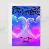 ユニークなバレンタインのアブストラクト カラーカード シーズンカード (正面)