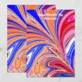 ユニークなバレンタインのアブストラクト カラーカード シーズンカード (正面/裏面)