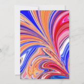 ユニークなバレンタインのアブストラクト カラーカード シーズンカード (裏面)