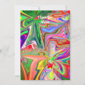 ユニークなバレンタインのアブストラクト カラーカード シーズンカード (正面)