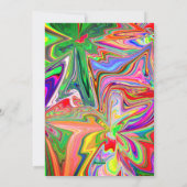 ユニークなバレンタインのアブストラクト カラーカード シーズンカード (裏面)