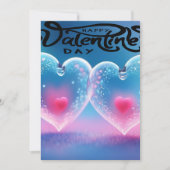 ユニークなバレンタインのアブストラクト カラーカード シーズンカード (正面)