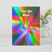 ユニークなバレンタインのアブストラクト カラーカード シーズンカード (スタンド正面)