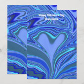 ユニークなバレンタインのアブストラクト カラーカード シーズンカード (正面/裏面)