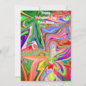 ユニークなバレンタインのアブストラクト カラーカード シーズンカード (正面)