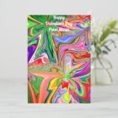 ユニークなバレンタインのアブストラクト カラーカード シーズンカード (スタンド正面)