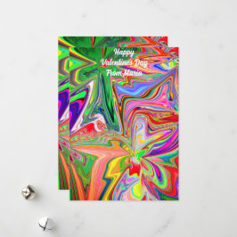 ユニークなバレンタインのアブストラクト カラーカード シーズンカード