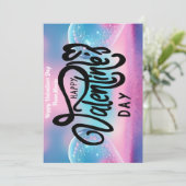 ユニークなバレンタインのアブストラクト カラーカード シーズンカード (スタンド正面)