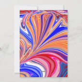 ユニークなバレンタインのアブストラクト カラーカード シーズンカード (裏面)