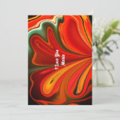 ユニークなバレンタインのアブストラクト カラーカード シーズンカード (スタンド正面)