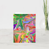 ユニークなバレンタインのアブストラクト カラーカード シーズンカード (裏面)