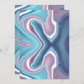 ユニークなバレンタインのアブストラクト カラーカード シーズンカード (正面/裏面)