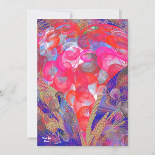 ユニークなバレンタインのアブストラクト カラーカード シーズンカード (正面)