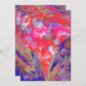 ユニークなバレンタインのアブストラクト カラーカード シーズンカード (正面/裏面)