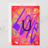 ユニークなバレンタインのアブストラクト カラーカード シーズンカード (裏面)