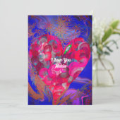 ユニークなバレンタインのアブストラクト カラーカード シーズンカード (スタンド正面)