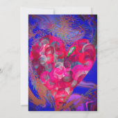 ユニークなバレンタインのアブストラクト カラーカード シーズンカード (裏面)