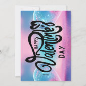 ユニークなバレンタイン・アブストラクト・カラフルで鮮やかなカード シーズンカード (裏面)