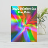 ユニークなバレンタイン・アブストラクト・カラフルで鮮やかなカード シーズンカード (スタンド正面)