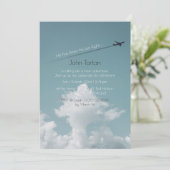 ユニークなパイロットの退職パーティーまたは誕生日パーティー 招待状 (スタンド正面)