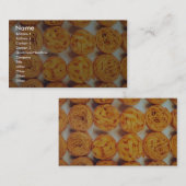 ユニークなパスタのクローズアップ 名刺 (正面/裏面)