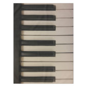 ユニークなピアノ鍵のプリント テーブルクロス (正面)