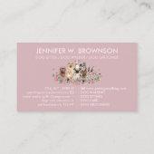 ユニークなピンクのペットグルーマー 名刺 (裏面)