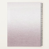 ユニークなピンクの花のウェディングプランナー プランナー手帳 (裏面)