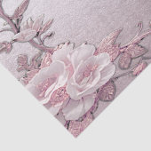 ユニークなピンクの花柄ティッシュペーパー 薄葉紙 (詳細)