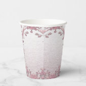 ユニークなピンクの花柄紙コップ 紙コップ (右)
