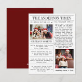 ユニークなファミリーフォトニュースペーパー クリスマス (正面/裏面)