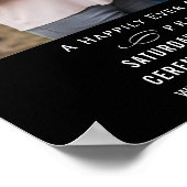 ユニークなブラックウェディングフォト招待映画 ポスター (角)