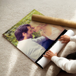 ユニークなブラックウェディングフォト セーブ・ザ・デート ムービー ポスター