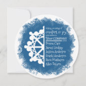 ユニークなブルー企業ホリデーグリーティングカード シーズンカード (正面)