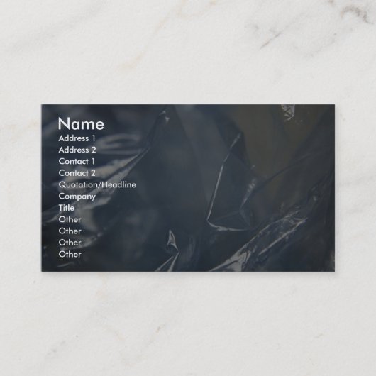 ユニークなプラスチック 名刺 (正面)